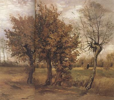 Vincent Van Gogh Autumn Landscape with Four Trees (nn04) oil painting image